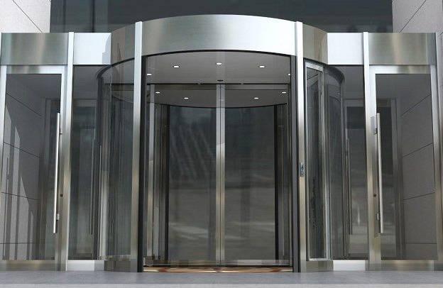 銀行兩翼旋轉門